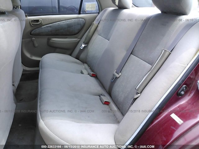 1NXBR12E8YZ370495 - 2000 TOYOTA COROLLA VE/CE/LE 红色 照片 8