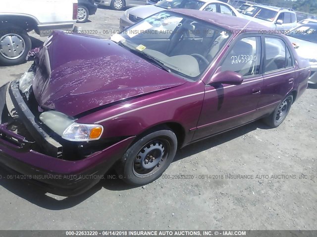 2T1BR18E9WC049409 - 1998 TOYOTA COROLLA VE/CE/LE 勃艮第红 照片 2