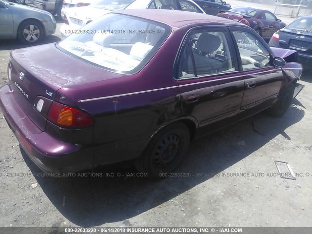 2T1BR18E9WC049409 - 1998 TOYOTA COROLLA VE/CE/LE 勃艮第红 照片 4