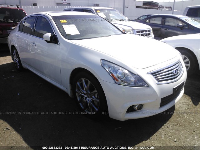 JN1CV6AP9DM718208 - 2013 INFINITI G37 JOURNEY/SPORT WHITE photo 1