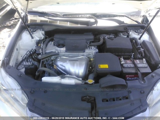 4T1BF1FK9FU053346 - 2015 TOYOTA CAMRY LE/XLE/SE/XSE WHITE photo 10