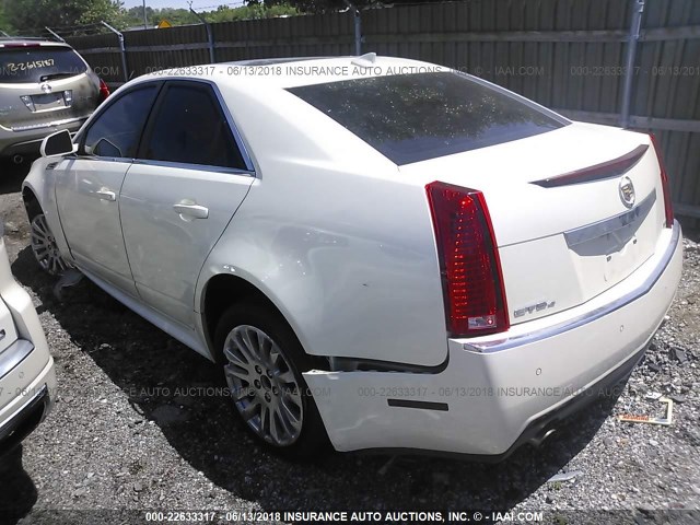 1G6DS5EV9A0116749 - 2010 CADILLAC CTS PREMIUM COLLECTION WHITE photo 3