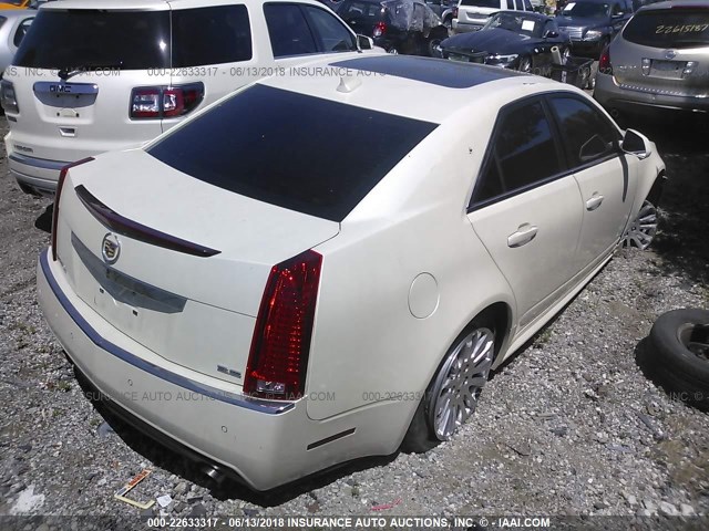 1G6DS5EV9A0116749 - 2010 CADILLAC CTS PREMIUM COLLECTION WHITE photo 4