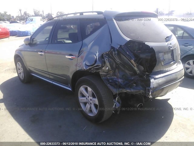 JN8AZ08T27W502187 - 2007 NISSAN MURANO SL/SE/S GRAY photo 3