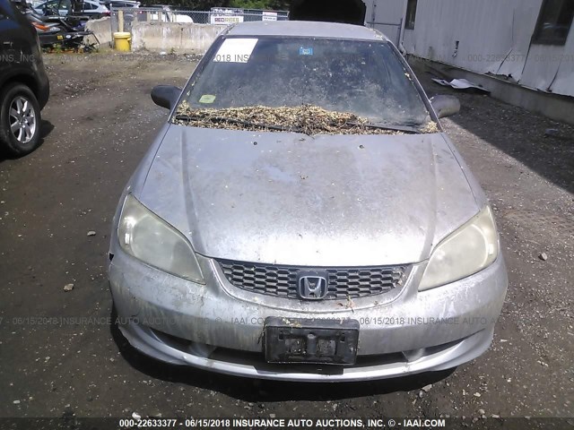 1HGEM21105L052510 - 2005 HONDA CIVIC DX VP SILVER photo 6