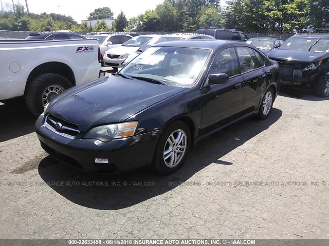 4S3BL616257211236 - 2005 SUBARU LEGACY 2.5I BLACK photo 2