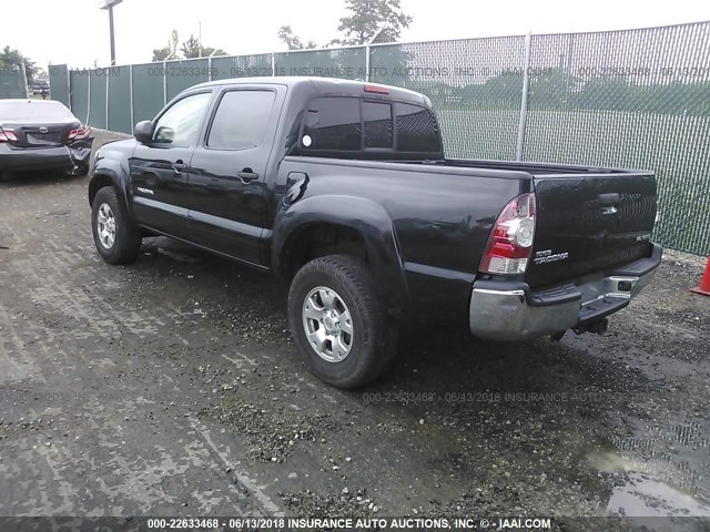 3TMLU4EN4AM055059 - 2010 TOYOTA TACOMA DOUBLE CAB BLACK photo 3