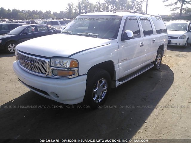 1GKFK66U05J236722 - 2005 GMC YUKON XL DENALI WHITE photo 2