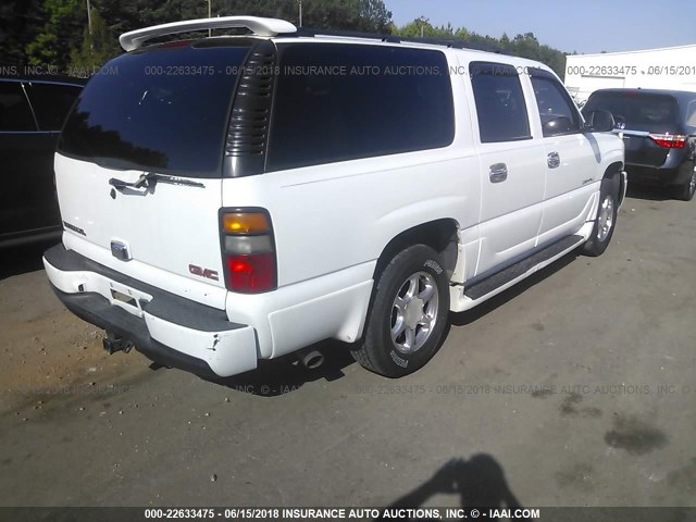 1GKFK66U05J236722 - 2005 GMC YUKON XL DENALI WHITE photo 4