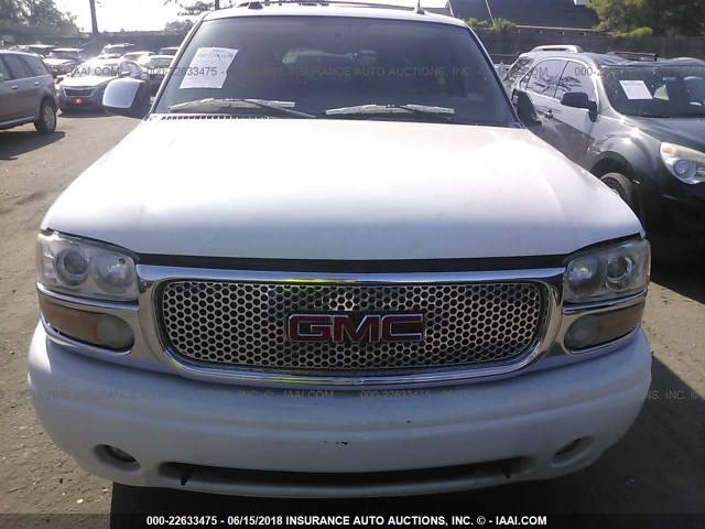 1GKFK66U05J236722 - 2005 GMC YUKON XL DENALI WHITE photo 6