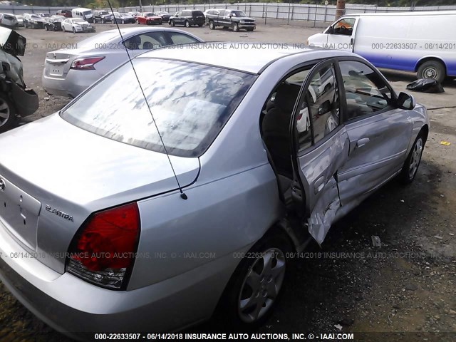 KMHDN46D86U228782 - 2006 HYUNDAI ELANTRA GLS/GT/LIMITED GRAY photo 6