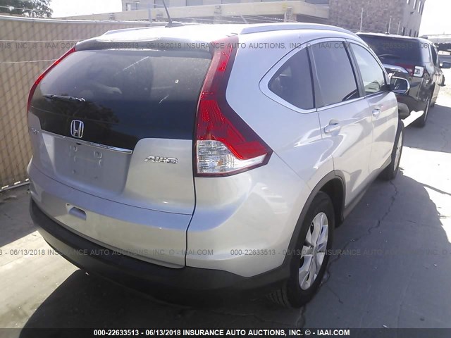 2HKRM4H75DH625118 - 2013 HONDA CR-V EXL SILVER photo 4