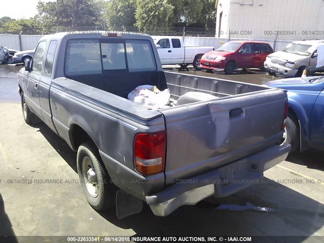 1FTCR14A6VPA62920 - 1997 FORD RANGER SUPER CAB GRAY photo 3