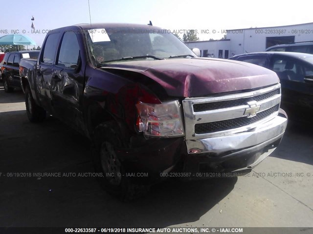 2GCEK13M571561426 - 2007 CHEVROLET SILVERADO K1500 CREW CAB MAROON photo 1