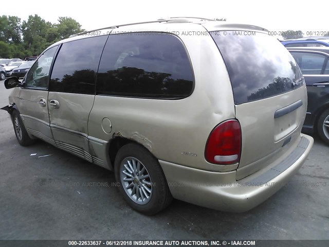 1C4GP64L3YB695947 - 2000 CHRYSLER TOWN & COUNTRY LIMITED GOLD photo 3