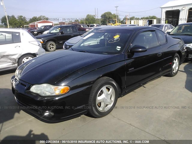 2G1WX12KXY9269353 - 2000 CHEVROLET MONTE CARLO SS შავი ფოტო 2