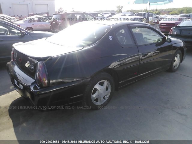 2G1WX12KXY9269353 - 2000 CHEVROLET MONTE CARLO SS შავი ფოტო 4