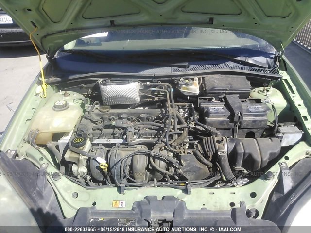 1FAFP34N97W123449 - 2007 FORD FOCUS ZX4/S/SE/SES GREEN photo 10