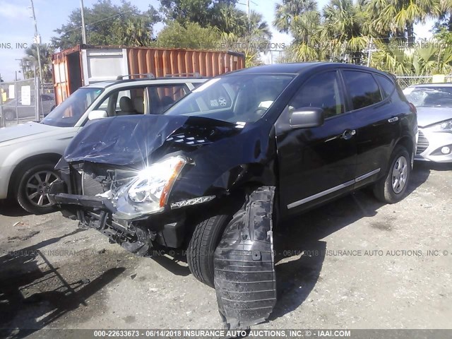 JN8AS5MT7CW259199 - 2012 NISSAN ROGUE S/SV BLACK photo 2