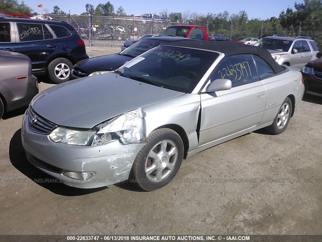 2T1FF28P52C579355 - 2002 TOYOTA CAMRY SOLARA SE/SLE ვერცხლისფერი ფოტო 2
