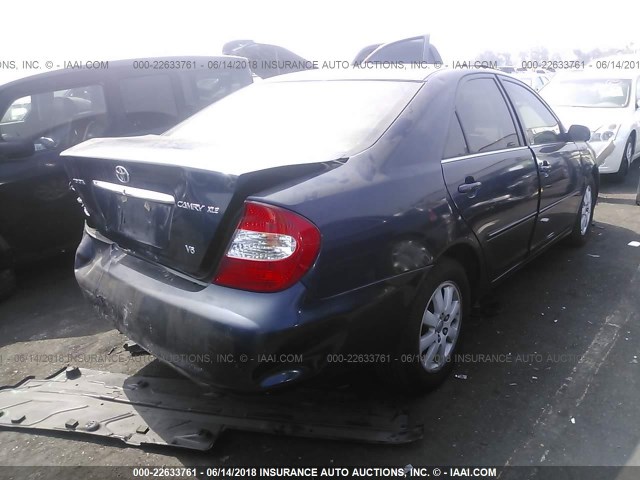 4T1BF32K53U050831 - 2003 TOYOTA CAMRY LE/XLE/SE მუქი ლურჯი ფოტო 4