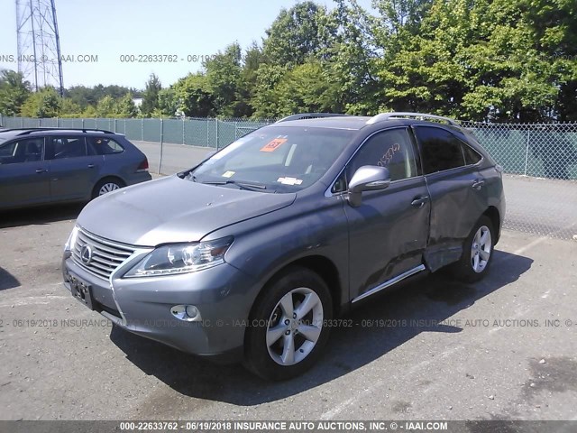 2T2BK1BA4DC173641 - 2013 LEXUS RX 350/BASE/F SPORT GRAY photo 2