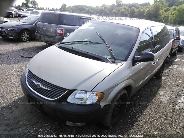 2C8GP74L12R559636 - 2002 CHRYSLER TOWN & COUNTRY EX TAN photo 2