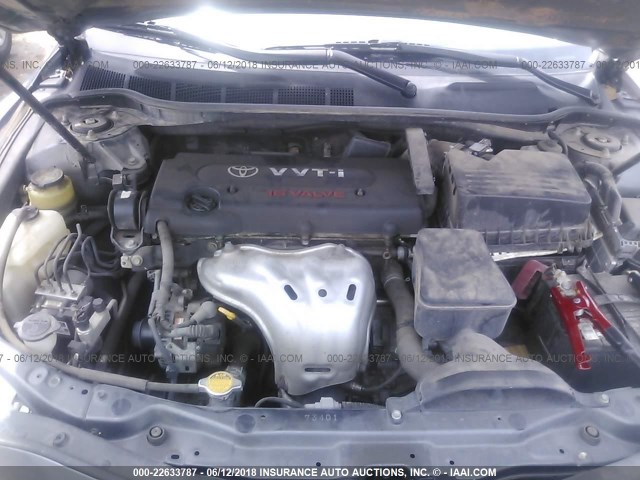 4T1BE46KX8U772449 - 2008 TOYOTA CAMRY CE/LE/XLE/SE GRAY photo 10