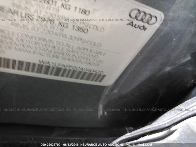 WA1LFAFP2CA040420 - 2012 AUDI Q5 PREMIUM PLUS BLACK photo 9