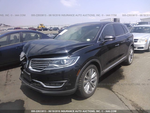 2LMPJ8LP1HBL28802 - 2017 LINCOLN MKX RESERVE BLACK photo 2