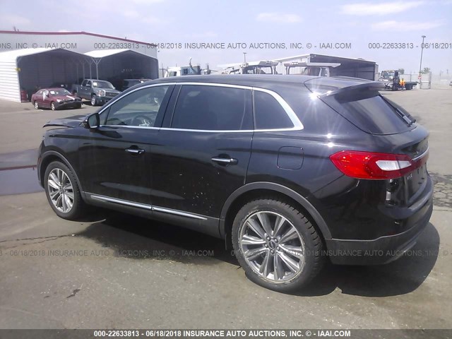 2LMPJ8LP1HBL28802 - 2017 LINCOLN MKX RESERVE أسود صورة 3