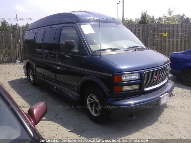 1GDFG15R211228429 - 2001 GMC SAVANA RV G1500 BLUE photo 1