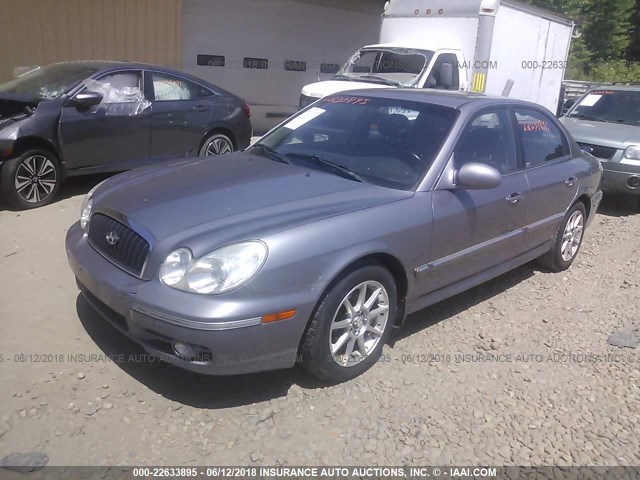 KMHWF35H95A176342 - 2005 HYUNDAI SONATA GLS/LX GRAY photo 2