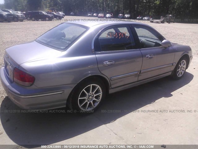 KMHWF35H95A176342 - 2005 HYUNDAI SONATA GLS/LX GRAY photo 4