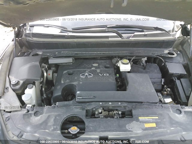 5N1AL0MM3DC313813 - 2013 INFINITI JX35 GRAY photo 10