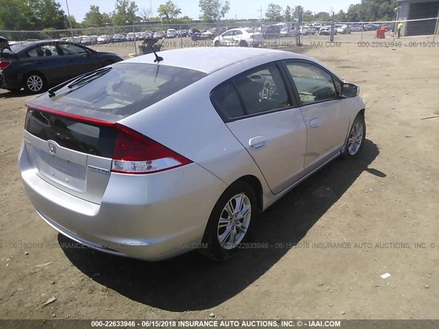 JHMZE2H73AS000486 - 2010 HONDA INSIGHT EX SILVER photo 4