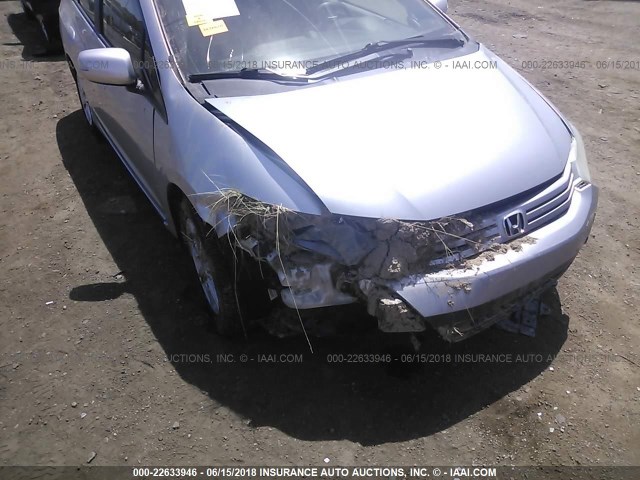 JHMZE2H73AS000486 - 2010 HONDA INSIGHT EX SILVER photo 6