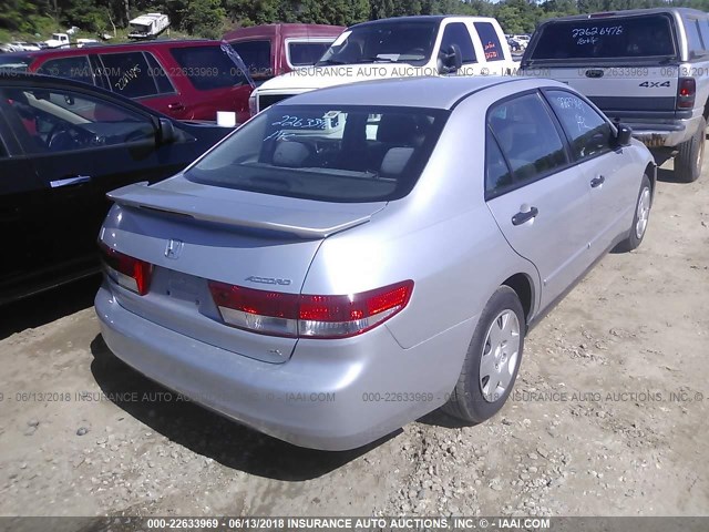 1HGCM561X4A005531 - 2004 HONDA ACCORD DX SILVER photo 4