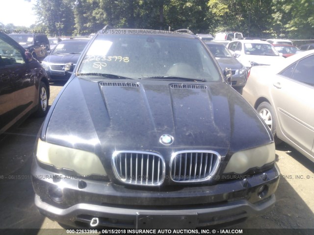 5UXFB33523LH50565 - 2003 BMW X5 4.4I BLACK photo 6