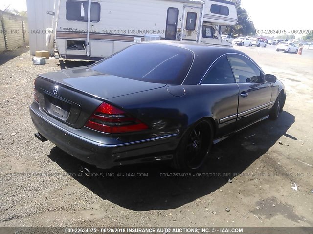 WDBPJ75J21A014661 - 2001 MERCEDES-BENZ CL 500 GRAY photo 4