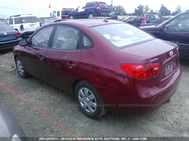 KMHDU46D97U080954 - 2007 HYUNDAI ELANTRA GLS/SE/LIMITED RED photo 3