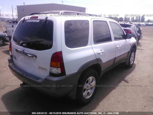 4F2CU08141KM21255 - 2001 MAZDA TRIBUTE LX/ES WHITE photo 4