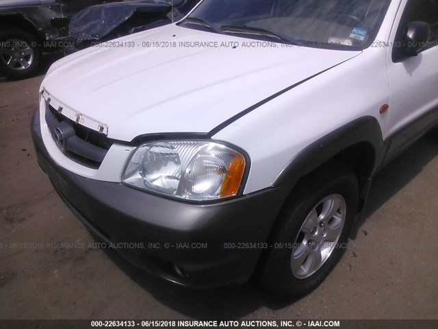 4F2CU08141KM21255 - 2001 MAZDA TRIBUTE LX/ES WHITE photo 6