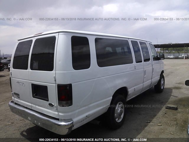 1FBSS31L16HA04909 - 2006 FORD ECONOLINE E350 SUPER DUTY WAGON WHITE photo 4