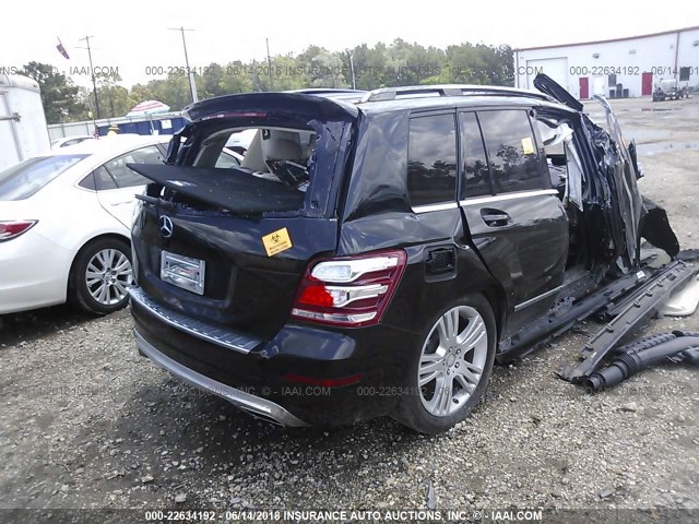 WDCGG5HB4DG105998 - 2013 MERCEDES-BENZ GLK 350 BLACK photo 4