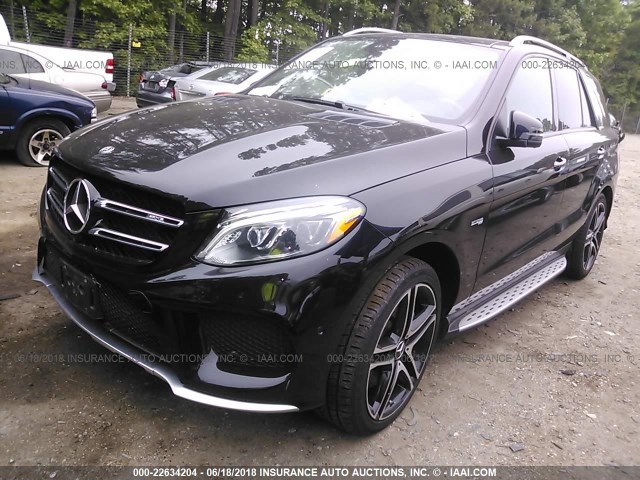 4JGDA6EB3JB020451 - 2018 MERCEDES-BENZ GLE 43 AMG BLACK photo 2