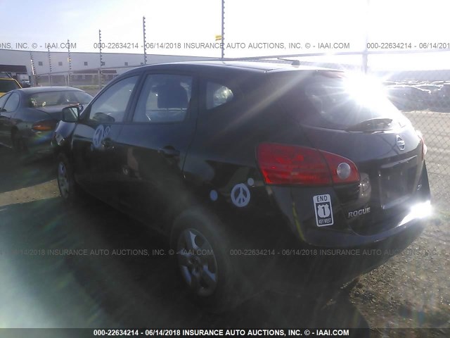 JN8AS58V29W448301 - 2009 NISSAN ROGUE S/SL BLACK photo 3