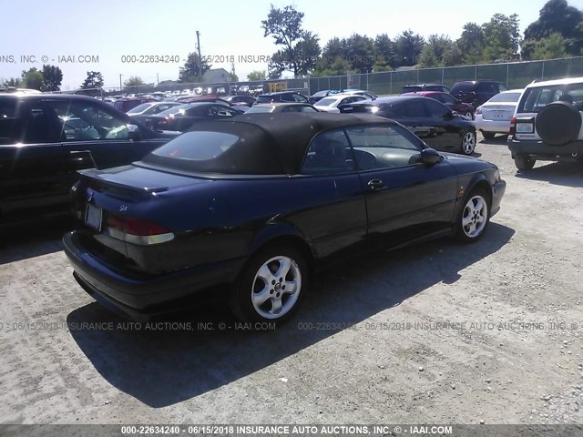 YS3DF78K8Y7017476 - 2000 SAAB 9-3 SE BLUE photo 4