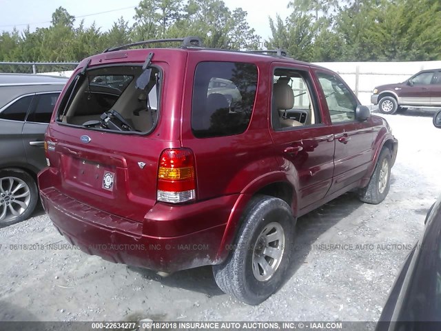 1FMYU04196KC34897 - 2006 FORD ESCAPE LIMITED RED photo 4