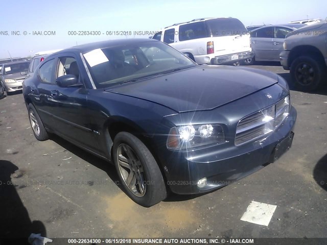 2B3LK53H77H767499 - 2007 DODGE CHARGER R/T BLUE photo 1